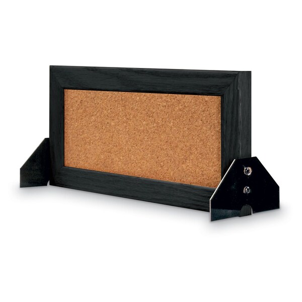 United Visual Products Indoor Enclosed Combo Board, 48"x36", Bronze Frame/Blue & Black UVCB4836BZ-BLUE-BLACK - main